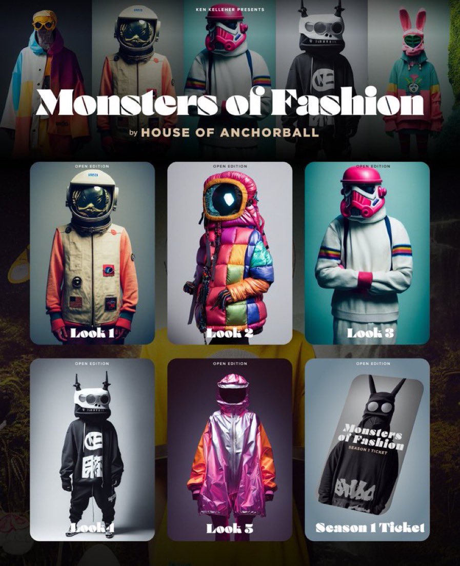Closes Friday 10.14 8pm EST

Monsters of Fashion Drop LIVE!  with @niftygateway 

5 pieces open edition $99
1 open ticket for WL on my 500 piece drop coming late Oct / Early Nov $50

niftygateway.com/collections/mo…

#NFTCollection #ETH #nftart #monstersoffashion #niftygateway