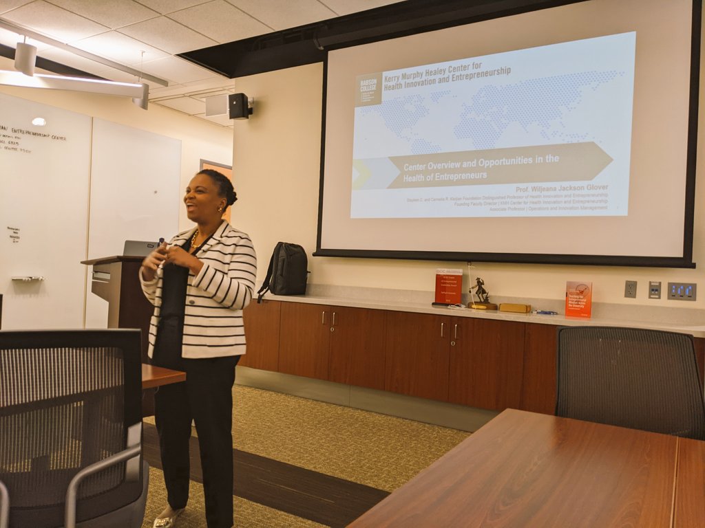 Kicking off day 2 of #HealthEntrepreneurshipResearch conference <a href="/ColemanCenter/">Coleman Entrepreneurship Center</a>  <a href="/DePaulU/">DePaul University</a> with a presentation by <a href="/WiljeanaGlover/">Wiljeana Glover</a> from <a href="/BabsonEship/">Babson Entrepreneurs</a>