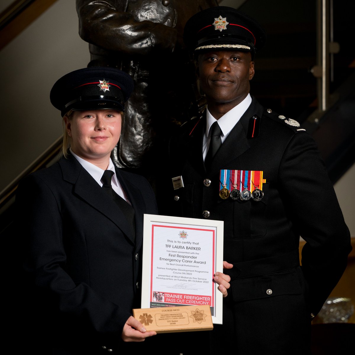 Earlier this week, Trainee Firefighter Course 04/2022, and members of our recent Fire Control training course, celebrated their pass out at a ceremony at our headquarters. Watch the firefighters in training on our YouTube playlist: wmfs.link/3fSJvGt