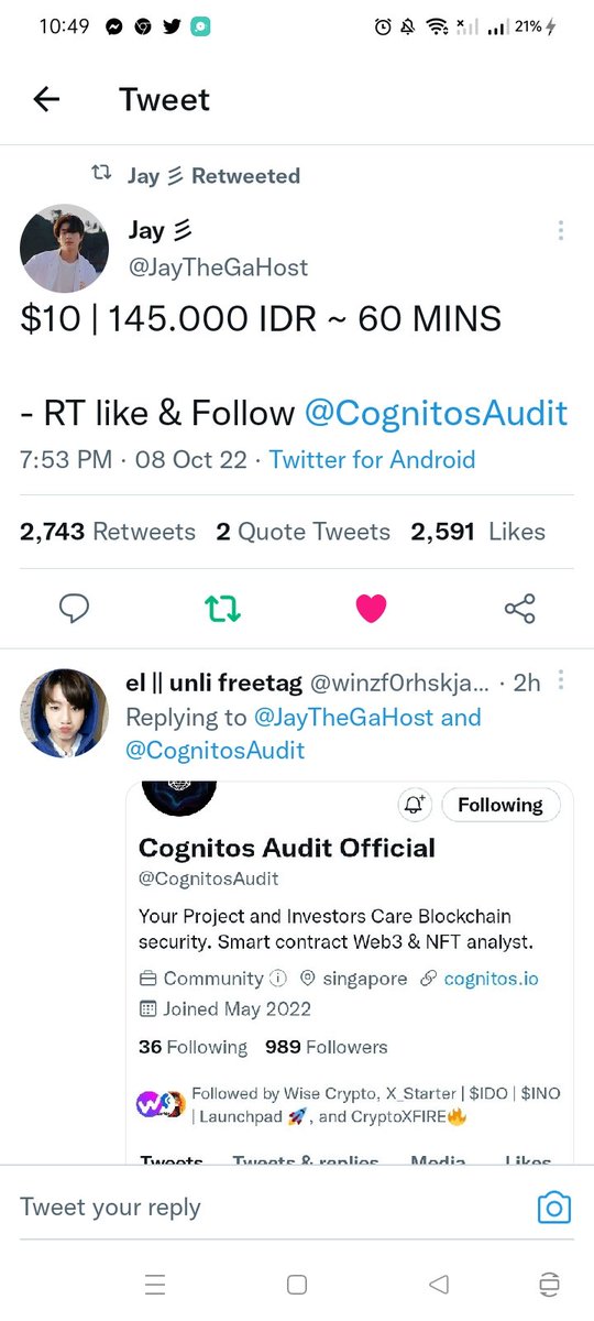 annclxvs's tweet photo. @JayTheGaHost @CognitosAudit DONE ALL THE TASK, MANIFESTING TO WIN ! WML https://t.co/l9jRnxeF64