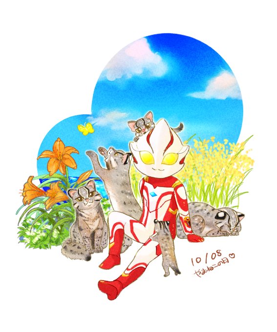 「cat on head sitting」 illustration images(Latest)