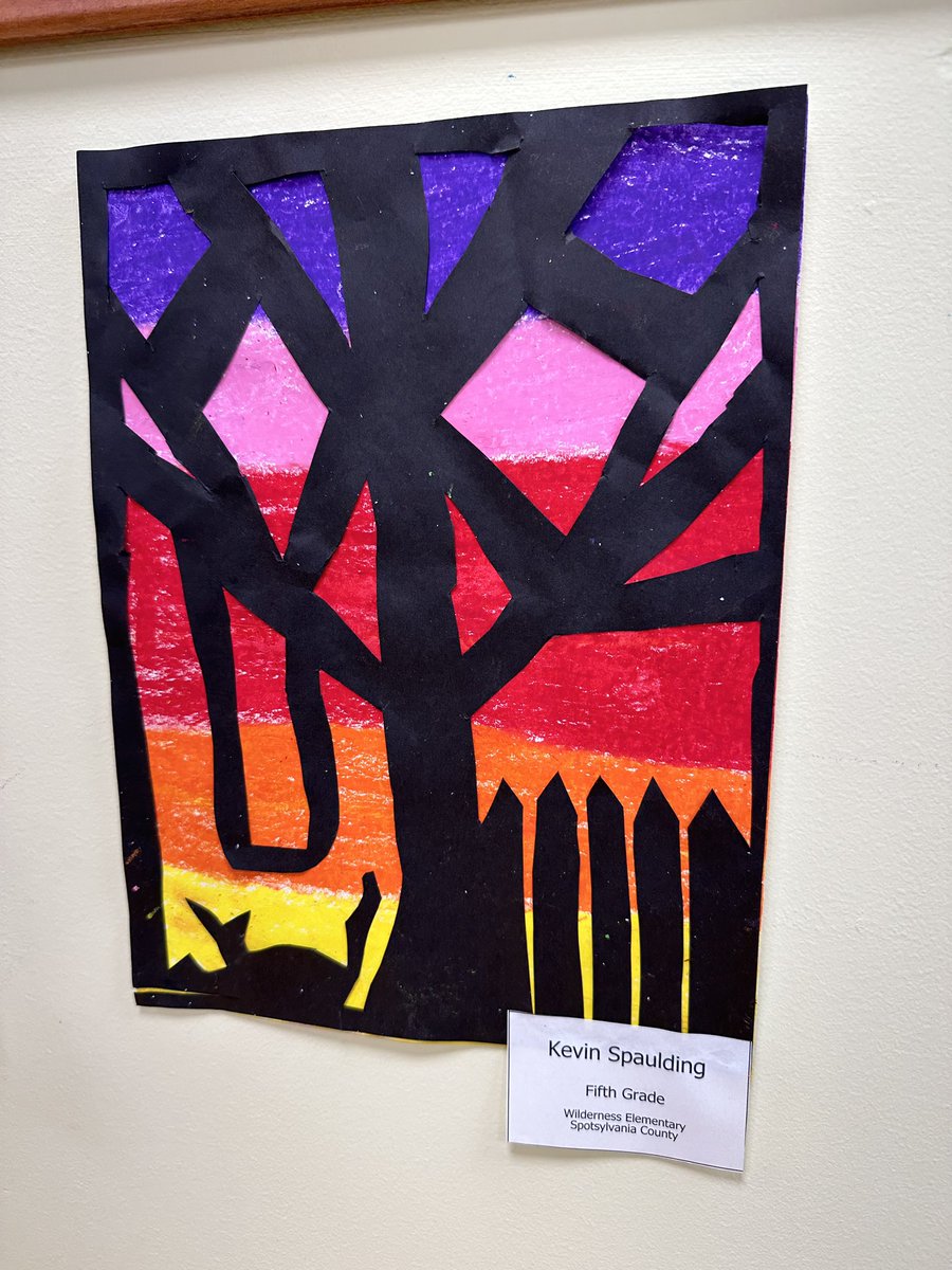 Working at the library this morning and noticed my son’s art on display! I love to see the schools and public libraries partnering together ❤️  <a href="/WESwildcats98/">Wilderness Elementary</a> <a href="/WESPrincipal/">Dr. Dianne Holmes</a>