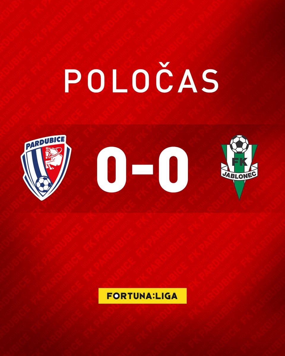 FK_Pardubice's tweet photo. POLOČAS | V prvním poločasu utkání jsme branku neviděli, největší šanci domácích měl Zahradníček, ale jeho střela šla nad. Fanděte nám i ve druhém poločasu! #pcejab https://t.co/RWcAUZyjB1