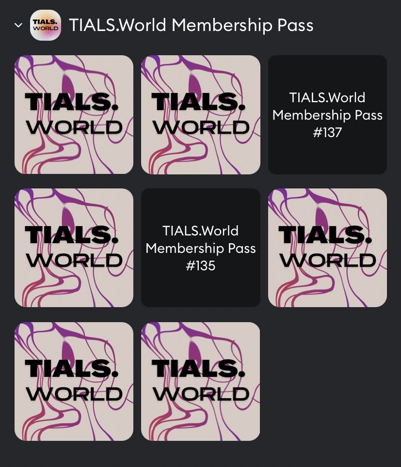 dnddwstyrn's tweet photo. Minted my @tialsworld Membership Passes. I believe with their mission so much I minted this many 🫶🏾 Can’t wait for the reveal party! https://t.co/8DA9D4b6H6