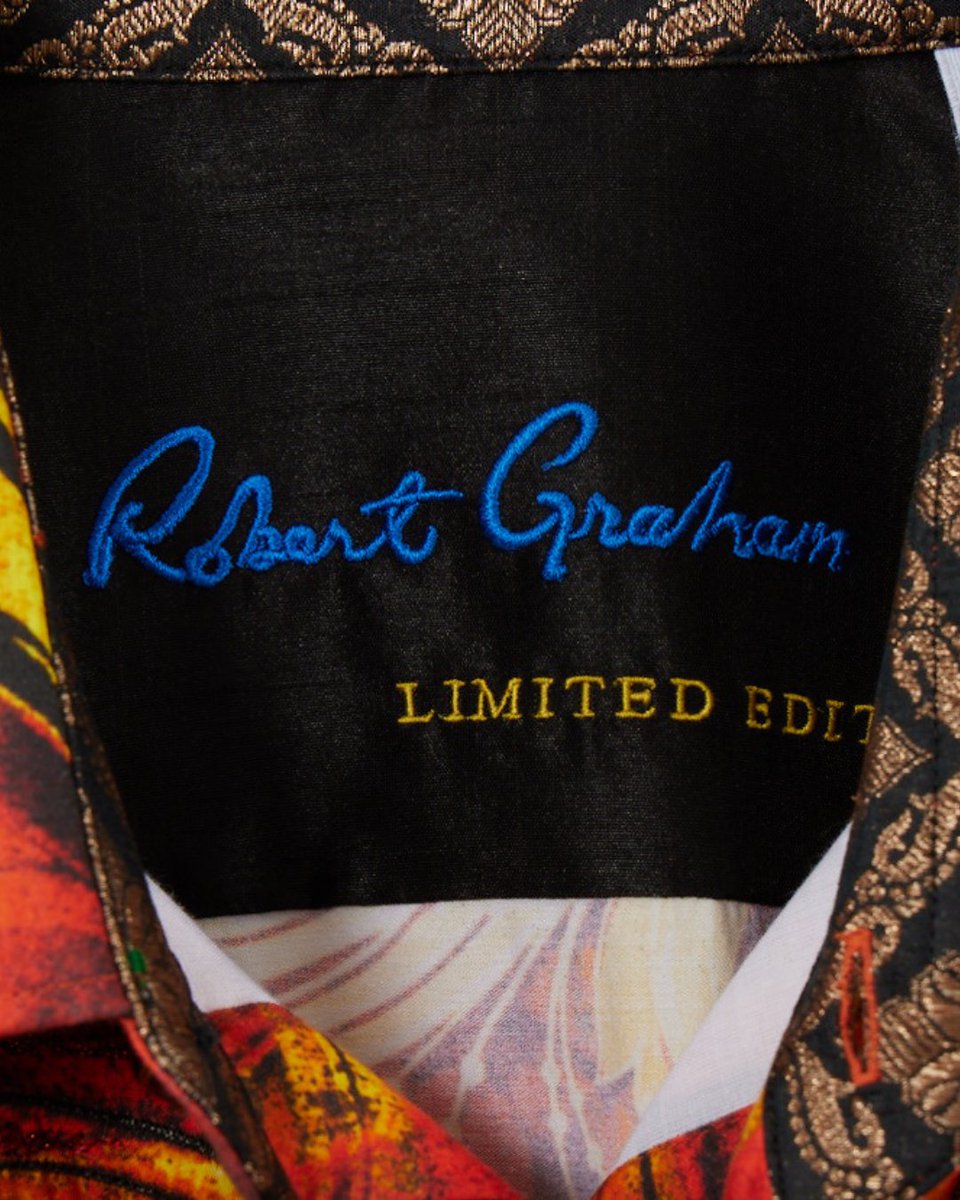 RobertGrahamNYC's tweet photo. An explosion of color and style, the Kovacs Kosmos was inspired by solar flares and the Sun Gods of ancient myths. 

Shop now: https://t.co/t4sPDYssYJ

#WearableArt #BeTheShout #RGStyle #Fashion #Menswear https://t.co/4rsmNmgJRq