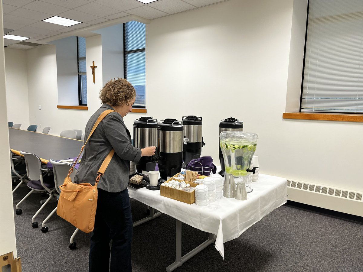 aearls's tweet photo. We are mingling &amp; caffeinating at #NYSAEH22 at @NiagaraUniv! Great first session panels, real for #2 @NYSAEH https://t.co/VWVdF7dfor