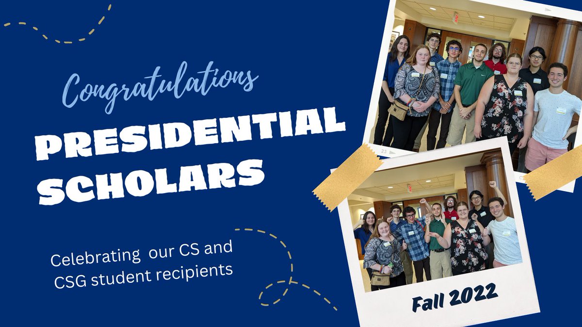 Big Congratulations to our #ComputerScience and #ComputerSimulation &amp; #Gaming students 2022 #PresidentialScholars! 🎉