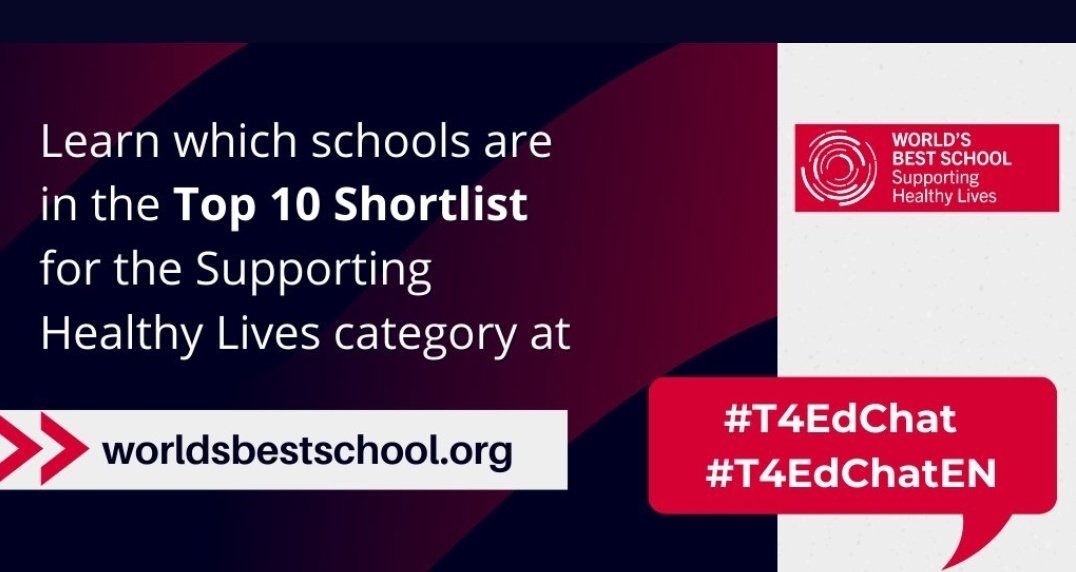 Nilufar64393578's tweet photo. Learn which schools are in the Top Ten Shortlist for the Supporting Healthy Lives category
https://t.co/nzGPRXQnsu
#T4EdChat
#T4EdChatEN
#WorldEduWeek #StrongSchools https://t.co/aVxNivBJqz