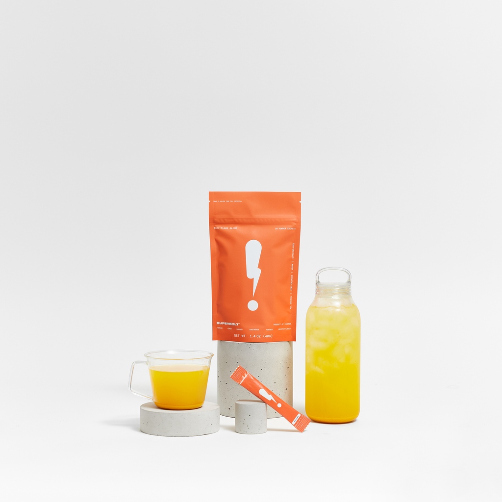 SuperboltTea's tweet photo. SUPERBOLT - ANTI-FLAME BLEND⁠
⁠
This non-caffeinated blend makes inflammation control easy, with a refreshing taste of citrus paired with the highest quality Turmeric and Ginger available.
⁠
Now available online | https://t.co/7KKLx7JSRO https://t.co/iYyEFIzCl2