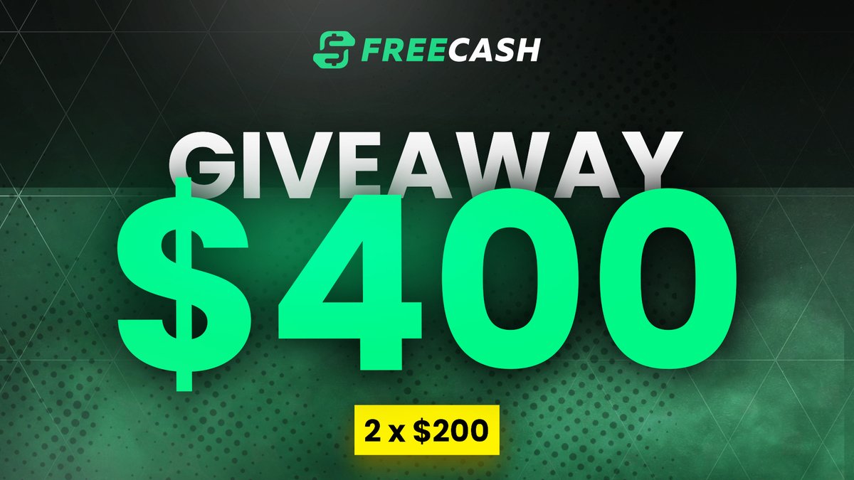 $400 Giveaway, 2 winners!

✅ Follow us
✅ Retweet this post

Rolling in 5 days! 🏆

👑 Make sure to check out our insane $200,000 event at Freecash.com