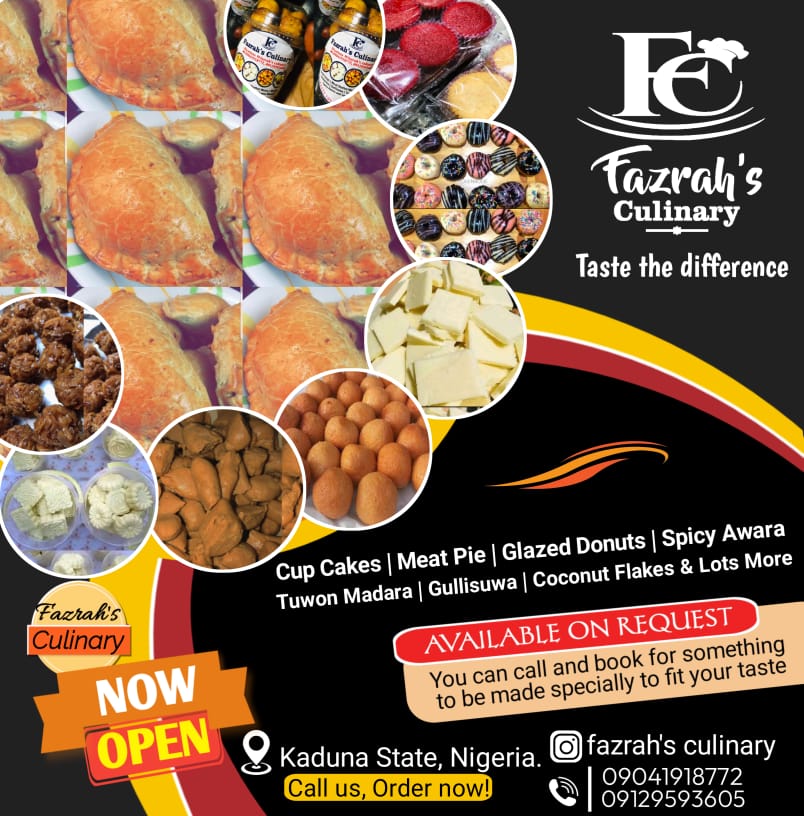 Chef_fazrah's tweet image. Assalamu Alaikum ☺️
We are open 24/7
Feel free to send in your orders 🤝
Retweet and patronize pls 🙌