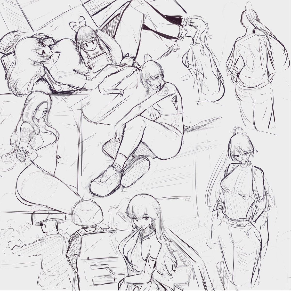Sketch warmups and ideation. 
Honestly, my favorite past time. Sketch and chilling 