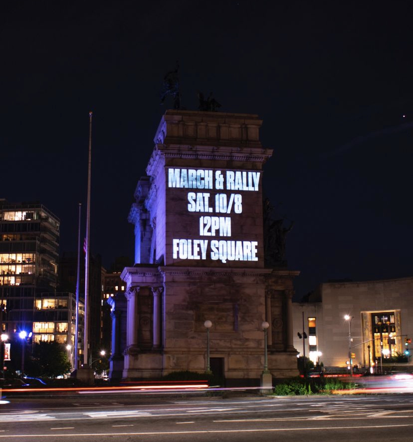 🌃Last night PSL organizers in New York City joined <a href="/illuminator99/">The Illuminator</a> at Brooklyn's Grand Army Plaza to promote today's March for Abortion Rights.

Demands below⤵️