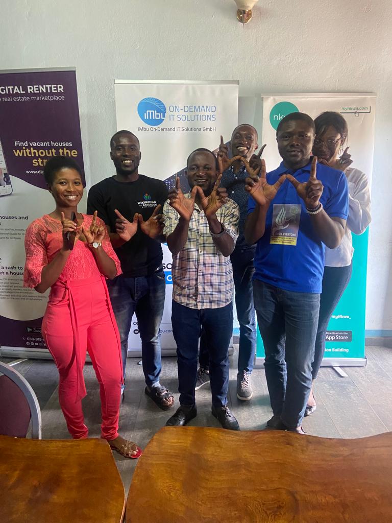 WikimediaCM's tweet photo. After work session, it's time to smile.  #WikiKwatt project is launched. cc @ActivSpaces Buea. 
@Wikimedia https://t.co/tLRHyR2NNw
