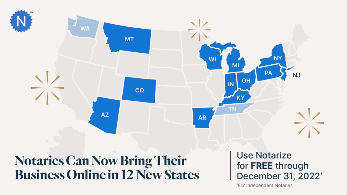 REMINDER! THE TIME IS NOW TO TRY RON!

The leading online notarization platform is now available to Independent Notaries in 12 new states…for FREE! 

All the details on the new states, new pricing and new features here 👇🏽 bit.ly/3moDDEU