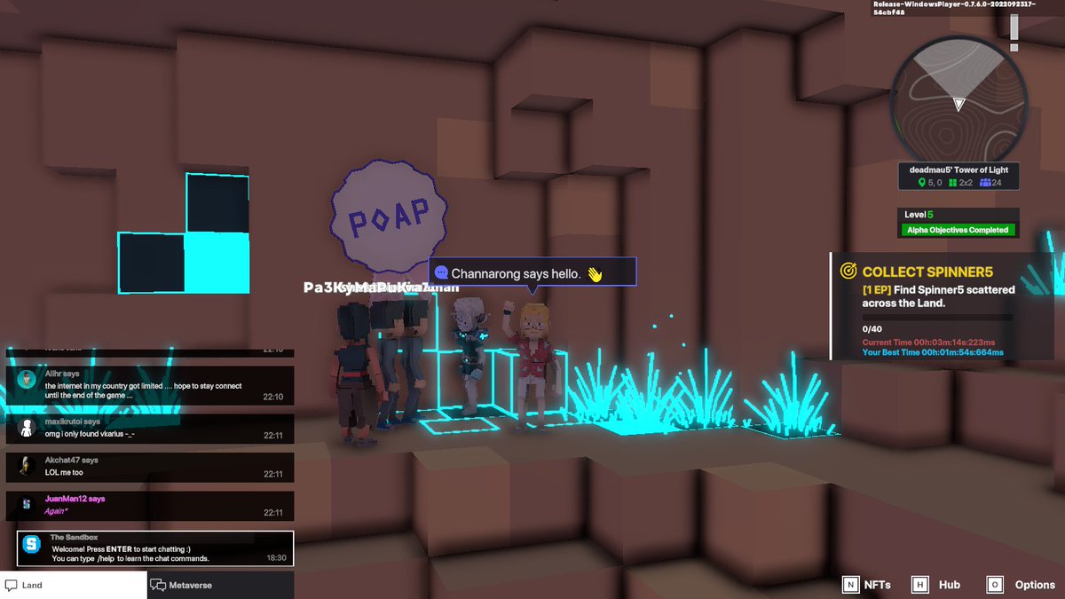 ChanchanWL_001's tweet photo. @TheSandboxGame @deadmau5 I just participated in the #SandboxAlphaS3Giveaway for a chance to win 500 SAND! Found George from the Metaglitch in @deadmau5's Tower of Light, check out my screenshot below!
👇

I got you babe~!! https://t.co/RbcpRmddBe