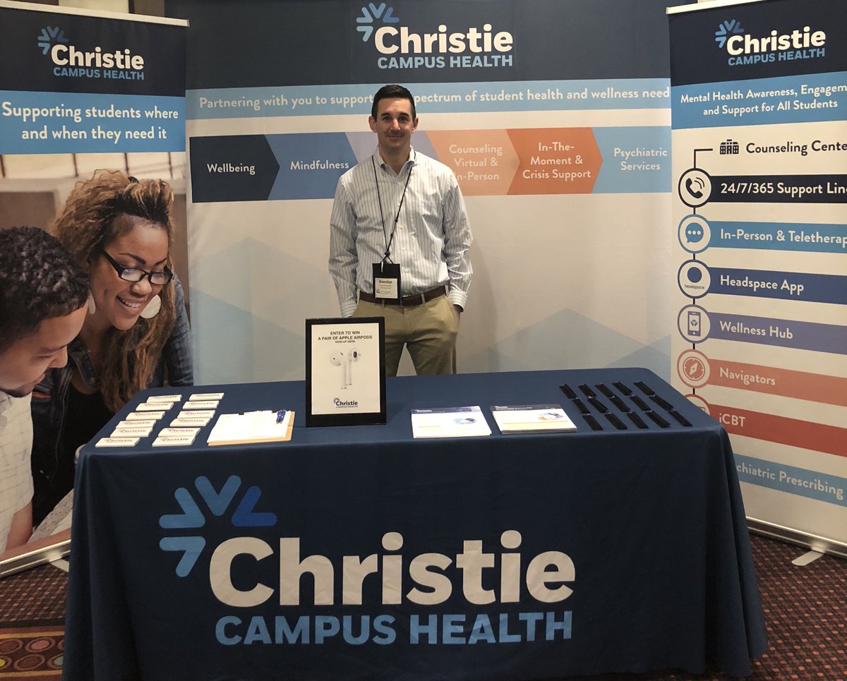 ChristieCampus's tweet photo. Hope to see you at the AUCCCD Conference in Philly! Visit us at booth 14 and enter our raffle for a chance to win a pair of Airpods! #AUCCCD #highereducation #mentalhealth #wellbeing https://t.co/MaYDagiSNG https://t.co/hAfQp8TRzN
