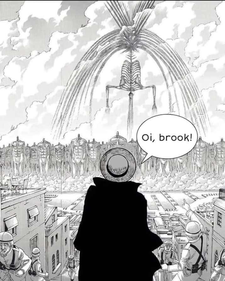 nneimz's tweet photo. if Luffy was in the AOT verse https://t.co/lwNyfahraO