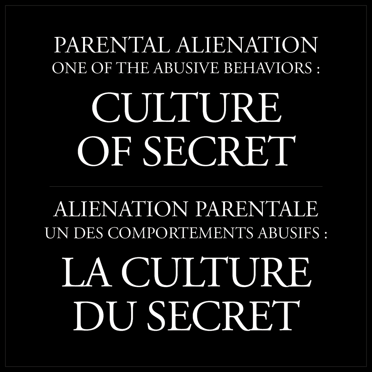 PapaJules37's tweet photo. L'un des comportements les plus abusif du parent aliénant le plus mal compris (et j'en suis certain) est la "culture du secret" auprès de l'enfant.
#parentalalienation #alienationparentale #abusivebehaviour #comportementabusif #childabuse #maltraitance #PourNosEnfants https://t.co/GCxTF37ont