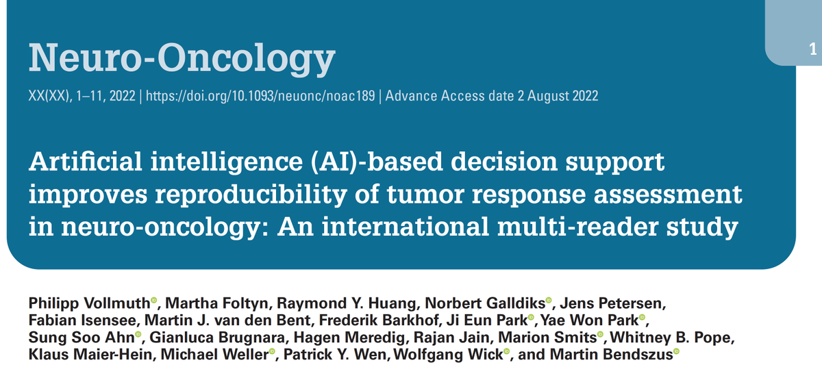 AlyRad_ai's tweet photo. More quality validation @NeuroOnc of why @Neosoma_ai externally validated (4sites), generalizable and FDAcleared HGG AI is needed in #clincial care and trials. @Radiology_AI
Currently active in clinical trials and sites.
Contact: john.liedtky@neosomainc.com for info and demo. https://t.co/4ihqMps3Vo