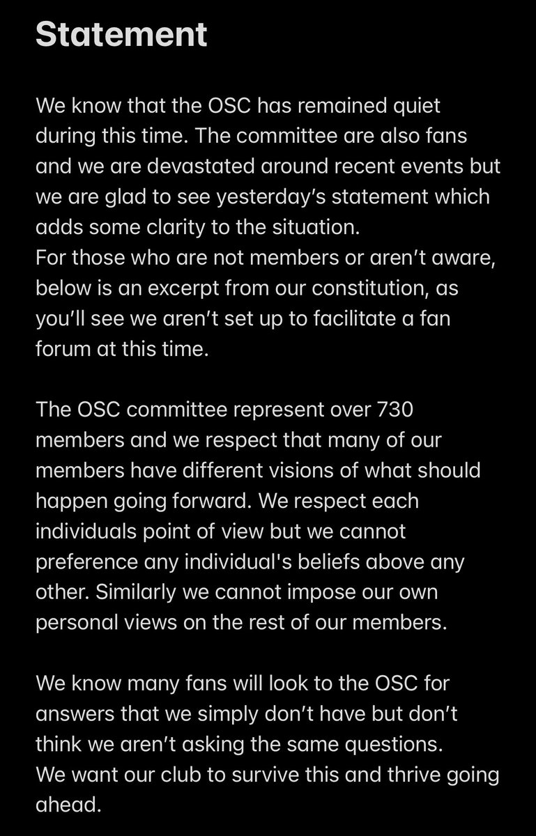 ClanOSC's tweet image. A statement from @ClanOSC Committee 💜