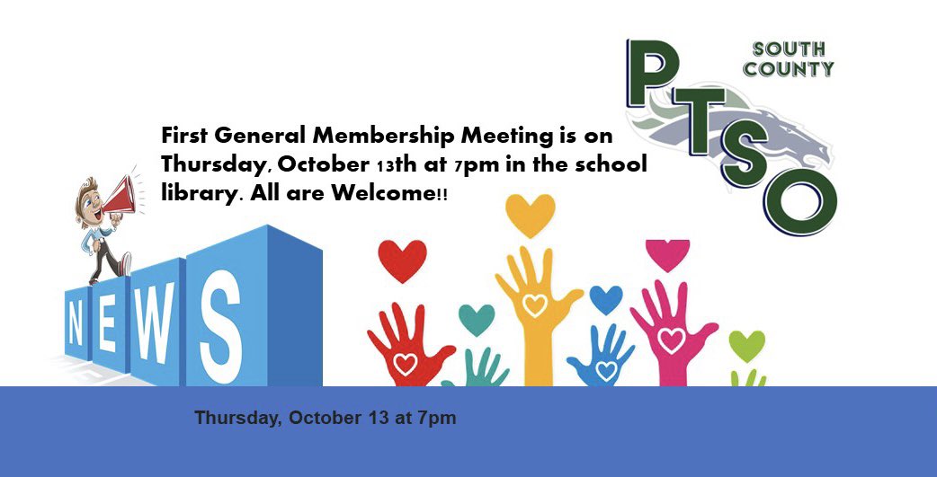 Please join us for our first membership meeting this coming Thursday at 7pm.