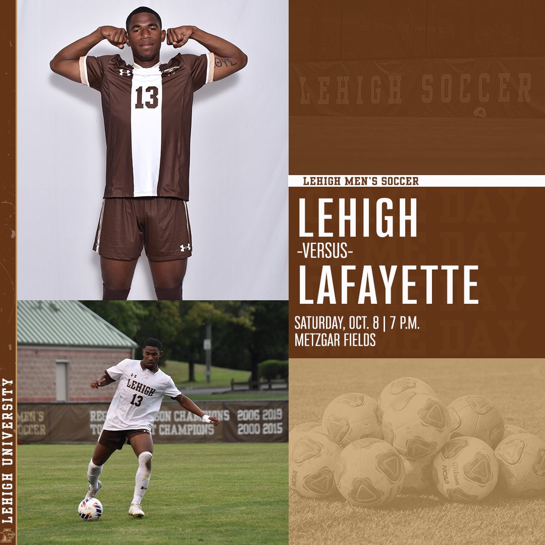LehighMSoccer's tweet photo. One mission: Beat Lafayette 
💻 https://t.co/98FNEvYTek
📊 https://t.co/jsQkOhpijl

#GoLehigh #DODN https://t.co/PcO3FMNfqs