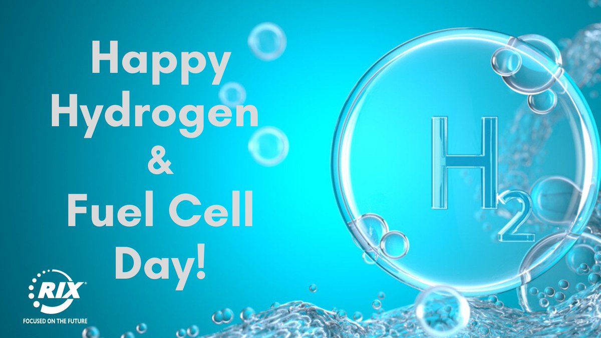 Why is it National #Hydrogen and #FuelCell Day? Because today, October 8th (10.08) celebrates the atomic weight of hydrogen (1.008). What better day to celebrate a cleaner, greener, brighter future? rixindustries.com/hydrogen-gener… #FocusedOnTheFuture #h2