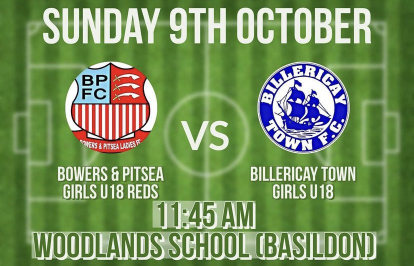 Up next for a our U18 Reds tomorrow!
Good luck girls❤️⚽️@BowersGirlsSec <a href="/BowersU18Reds/">Bowers & Pitsea U18 Ladies Reds</a> @BowersGirlsSec <a href="/EssexCountyFA/">Essex County FA</a> <a href="/ECGFL_2018/">Essex County Girls Football League</a>