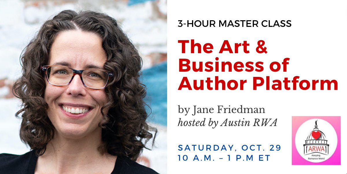 MaggieSimsAuthr's tweet image. Master Class by @JaneFriedman just in time for NaNo! Open to everyone, and great for all genres. Please re-share.
eventcreate.com/e/the-art-busi…
#WritingCommunity #writersofinstagram @Austin_RWA