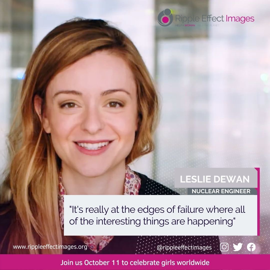 Nuclear engineer, Leslie Dewan, spent the first 10yrs of her career redesigning nuclear reactors to make them safer &amp; more efficient. Join us in celebrating #InternationalDayoftheGirl on Oct 11 at 2pm EDT &amp; be inspired by Leslie's message for girls everywhere.
#dayofthegirl