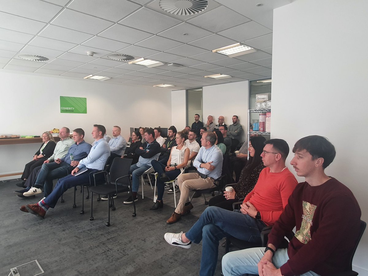 What an amazing first week. Honoured and excited to join the senior leadership team <a href="/Cohesity/">Cohesity</a>. Thank you <a href="/spoonen/">Sanjay Poonen</a> <a href="/mohitaron/">Mohit Aron</a> &amp; everyone for the warm welcome. Great meetings and fun in our Cork office this week.