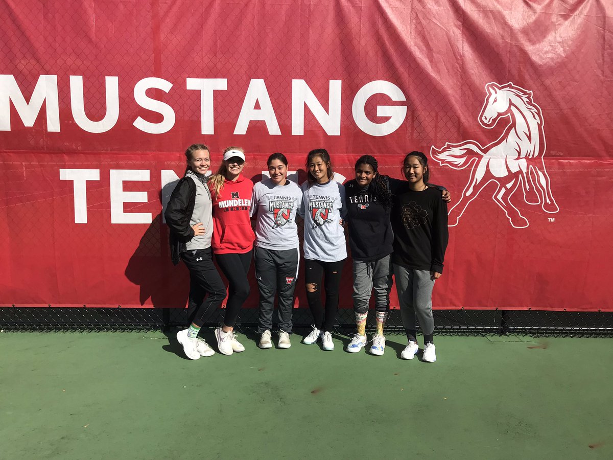 MunMustangsGT's tweet photo. We were up early for a pre-sectional practice after a long day at conference yesterday. Congrats to Leila and Gabi for earning their 20 win long sleeve t-shirts. https://t.co/PIsm78Yy12