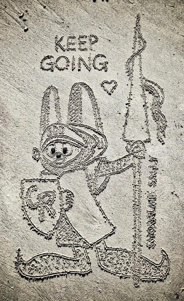 DigiDaughter's tweet photo. Keep Going 🐰 #CrusaderRabbit #Quest #Rabbit #Knight #Armour #AlexAnderson #JayWard #first #tvcartoon #earlýtvanimation
💛 #Covid2022 #Lockdown2021 #morale #VitaminSea 🌊🌊🌊 #DuneToons #Lockdown2020 #comics #cartoons ✍️ #SandBanksy #shorelinesally Character No.1725 https://t.co/jrZBk01HLH