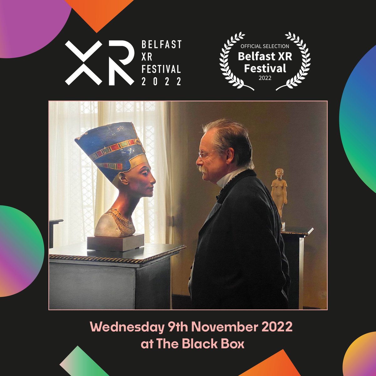 So proud that VISITING JAMES SIMON is an Official Selection for the inaugural Belfast XR Festival taking place on Wed 9th Nov at The Black Box. Full programme and tickets on sale now <a href="/BelfastXRFest/">Belfast XR Festival</a> <a href="/BelfastFilmFes1/">Belfast Film Festival</a> @futurescreensni <a href="/NIScreen/">Northern Ireland Screen</a> <a href="/FilmHubNI/">Film Hub NI</a> #BXRF