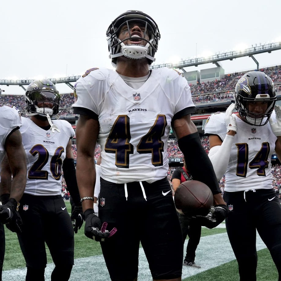 PFF's tweet image. Lowest passer rating allowed in single coverage this season:

Marlon Humphrey - 5.4 👀