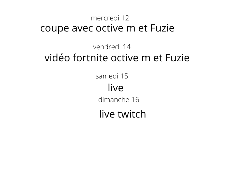 octive_m's tweet photo. planning de la semaine prochaine https://t.co/cW1YtmlAMc