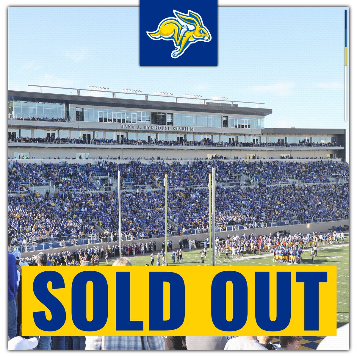 ⚠️ Today’s #SDShowdownSeries is 𝗦𝗢𝗟𝗗 𝗢𝗨𝗧! 

All general fan sections are sold out for today’s game. The student section is still available for students with a valid SDSU student ID (no pre-scan or reservation of tickets required).

#GoJacks 🐰🏈