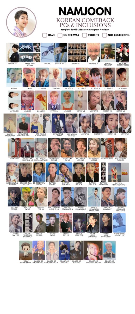 BTS KOREAN ALBUM COMEBACK PC PHOTOCARD TEMPLATE ✨ (Updated with