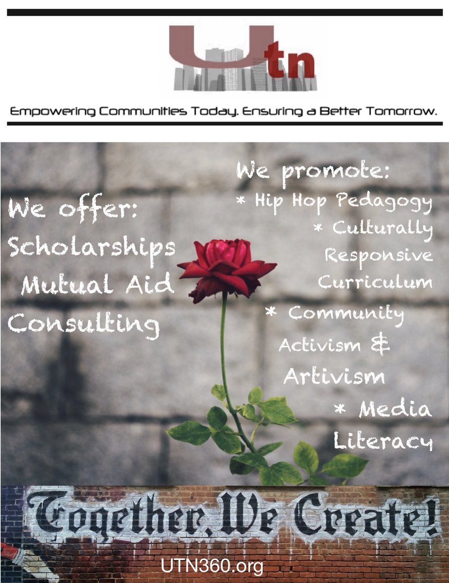 UTN360org's tweet photo. Learn about and support @UTN360org! #utn360org #scholarships #grants #communityactivism #artivism #hiphoped #mutualaid #consulting #supportthosethatsupportourcommunities #socialjustice #360BlackPower #BLM 
Learn more: https://t.co/jXEjDkBs0u https://t.co/d1c8RWWn30