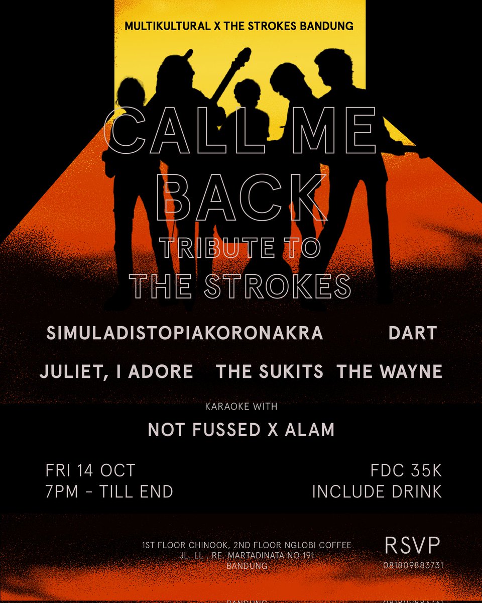 iamnotfussed's tweet photo. Turut mengundang sahabat The Strokes se-Bandung Raya 😬 https://t.co/waVor1A9eA