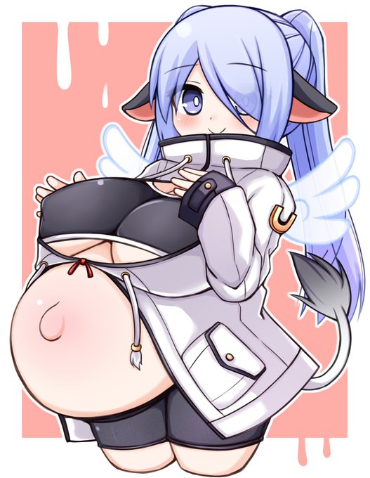 天使の日合わせで出すつもりだったやつ。
ボテ腹マウンテンパーカー牛天使。
天のしずくという牛乳があるなら
牛乳が出ちゃうSHIZUKUが居てもいいじゃない的な。 