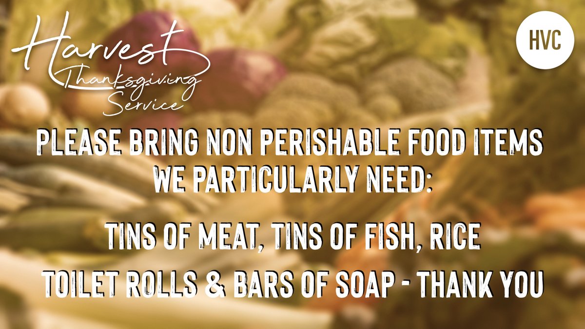 We very much hope you will join us for our services at 11.00am this Sunday, either at Stratford, Manor Park or online.  We would also be grateful for Harvest time donations of non-perishable items for our Food Bank.  Further details are at: highwayvineyard.org 
<a href="/SimClinton/">Simon Clinton</a>