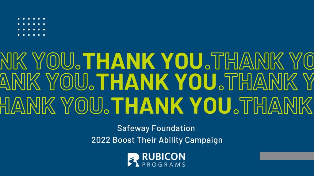 RubiconPrograms's tweet image. We’re grateful to @Safeway and their generous customers who donated to the #BoostTheirAbility fundraising campaign. As their charity partner, we received an $8000 grant that will help us provide jobseeker services at the Eden Area AJCC. #Safeway #SafewayFoundation