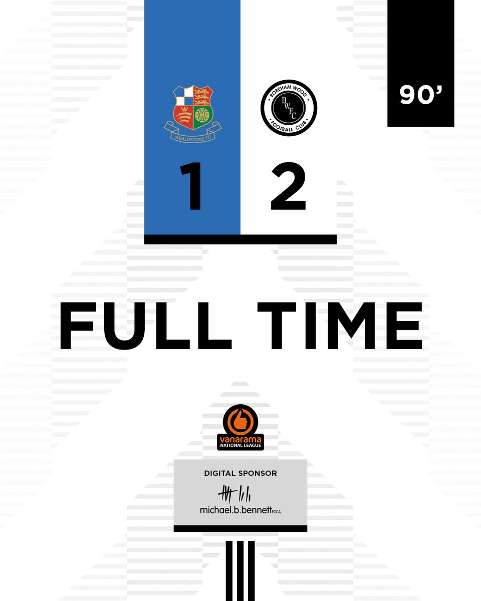 ⏱️ 𝐅𝐔𝐋𝐋 𝐓𝐈𝐌𝐄

The Wood take all three points, after an action packed second half

WHAT A WIN!!!

🔵1-2🪵 

#WeAreTheWood