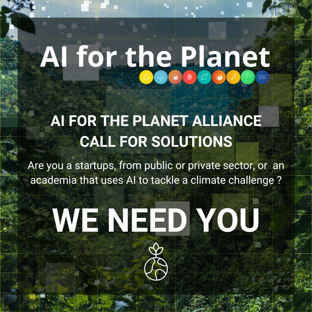 AI for the Planet is a neutral, international coalition to drive AI solutions for climate change, and we are proud to partner with @BCG on this initiative.

Learn more here: aifortheplanet.org/en/registratio…

#aiforgood #aifortheplanet #sustainable #climatechange #climate #sdg #ai #ml