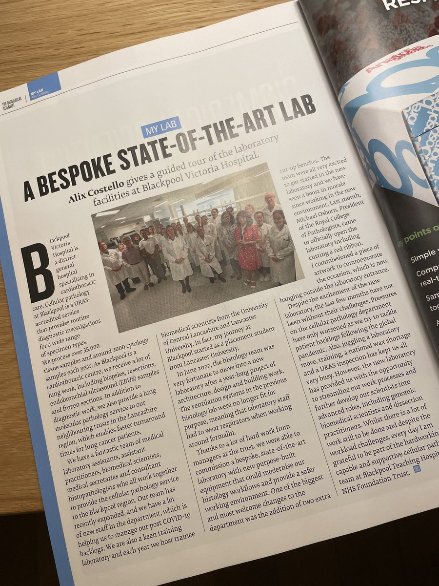 Look at this, the wonderful <a href="/AlixCostello/">Happy Histologist</a> has written an article in this month’s <a href="/IBMScience/">IBMS #AtTheHeartOfHealthcare</a> gazette all about our lab! 🔬🧬🥼@BthPathology <a href="/BTHCSS/">CSSDivisionBVH</a> #Histology #Biomedicalscience #CellularPathology