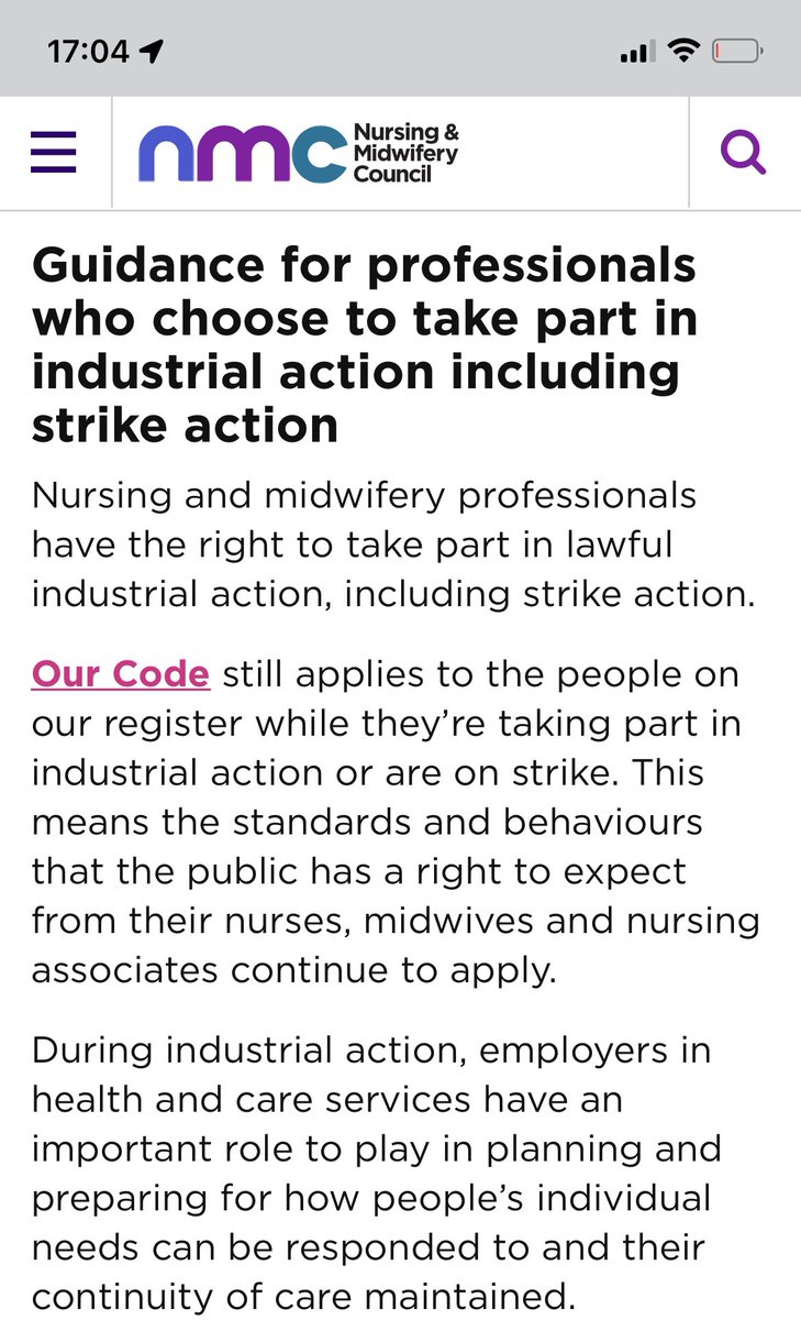 WeNurses's tweet photo. 👉 Please RT 👈

What does @nmcnews say about striking?

Remembering as an organisation it’s in place to protect the public by regulating nurses.

1. Yes, you can take lawful strike action.

2. All striking or not must ALWAYS abide by code.

7 FAQs here https://t.co/OA62gSNZuy https://t.co/GNnR1lAQis