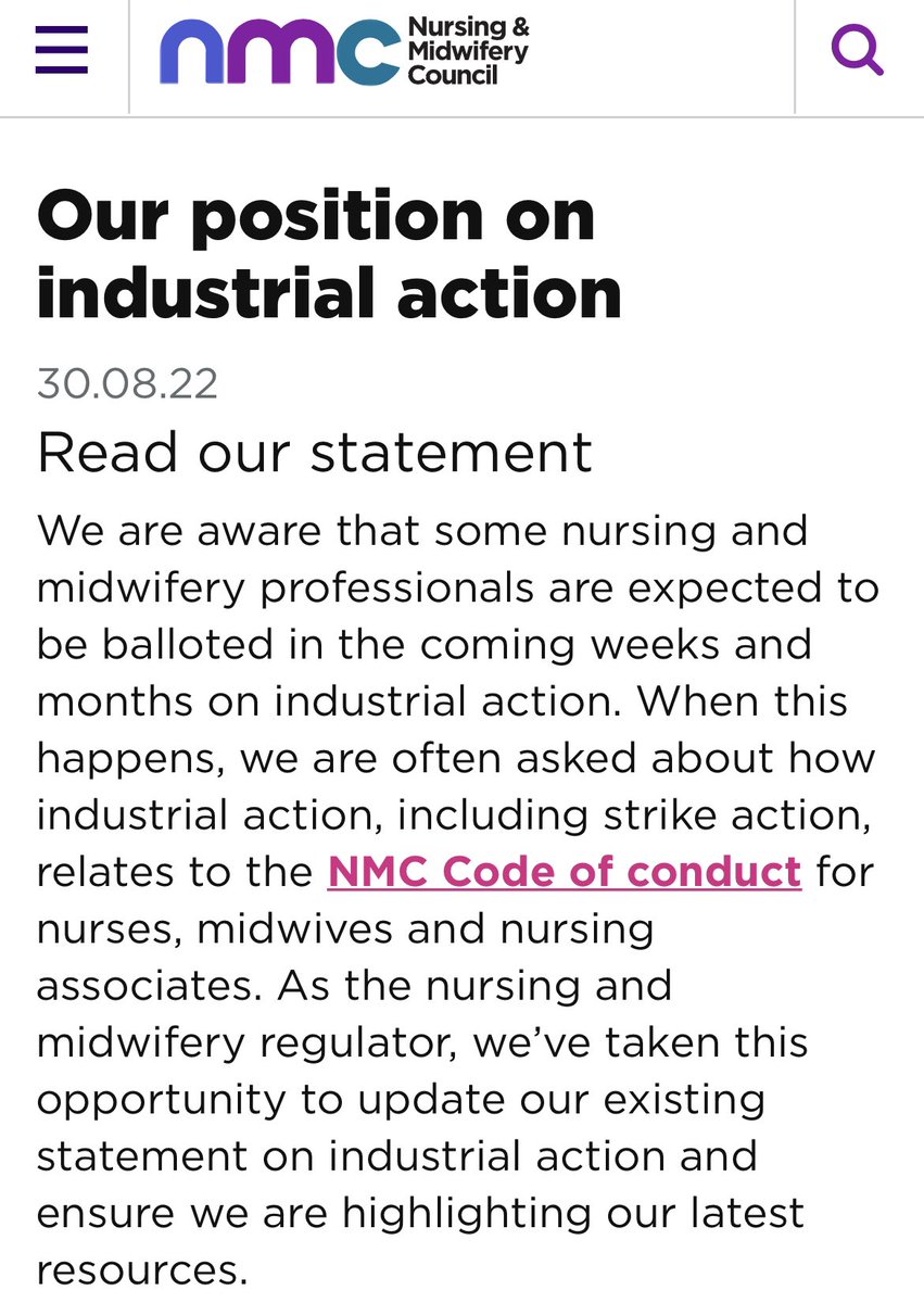 WeNurses's tweet photo. 👉 Please RT 👈

What does @nmcnews say about striking?

Remembering as an organisation it’s in place to protect the public by regulating nurses.

1. Yes, you can take lawful strike action.

2. All striking or not must ALWAYS abide by code.

7 FAQs here https://t.co/OA62gSNZuy https://t.co/GNnR1lAQis