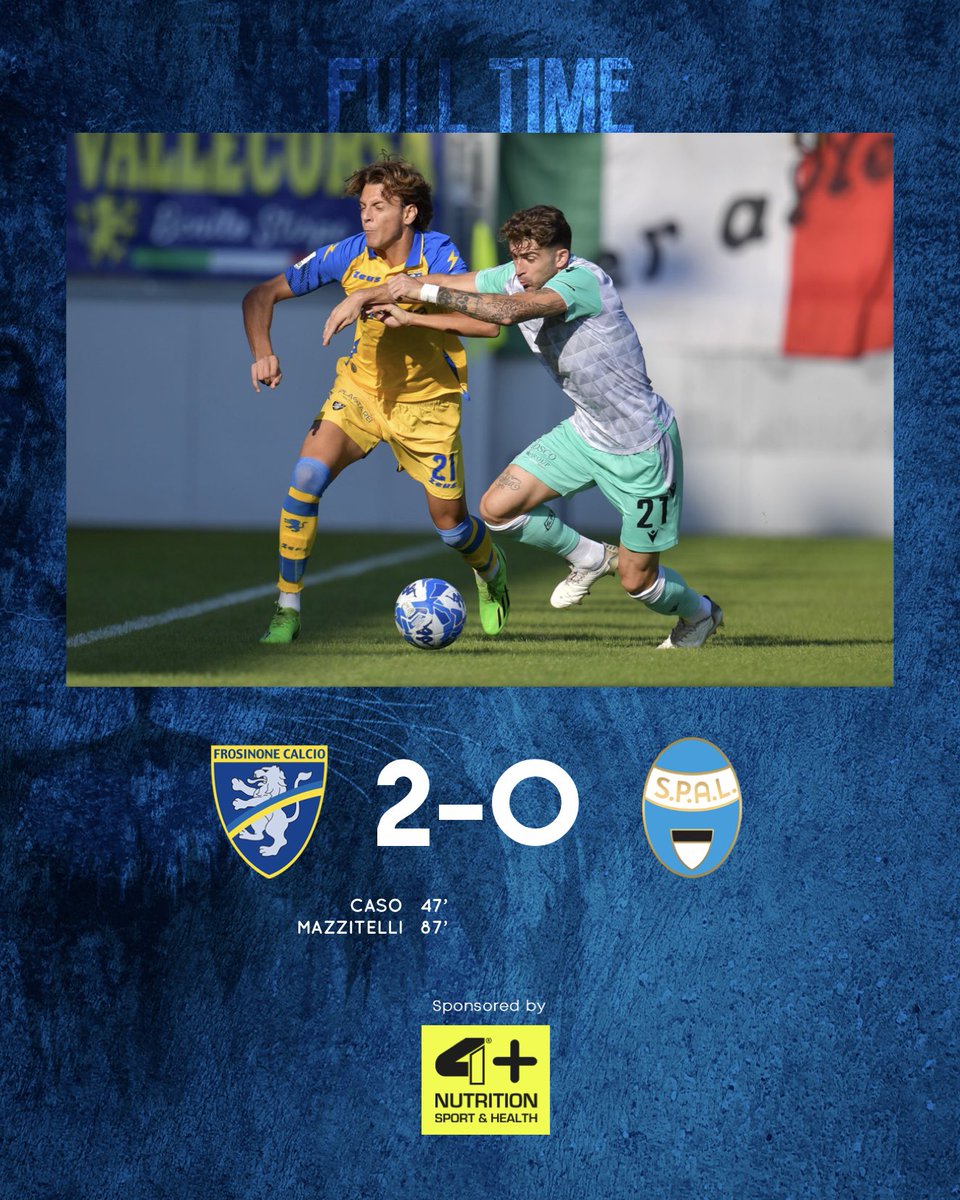 Frosinone1928's tweet photo. FULL TIME ⏱️ #FroSpa
@4plusnutrition https://t.co/kB6Xci3TW2